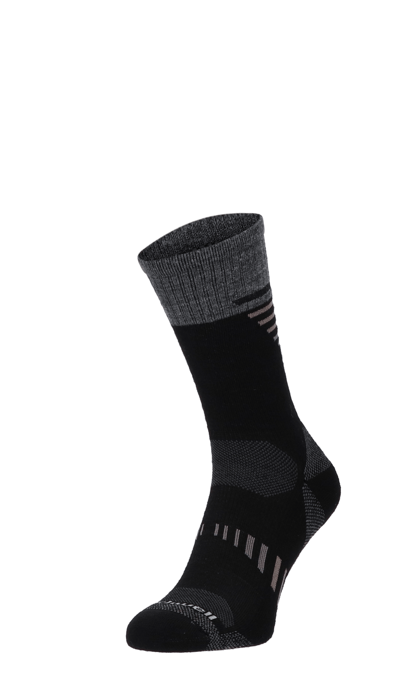 Ascend Crew II Herren Wandersocken 15-20 mmHg Black