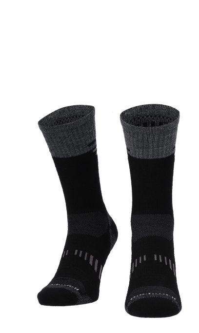 Ascend Crew II Herren Wandersocken 15-20 mmHg Black