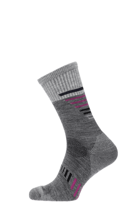 Ascend Crew II Damen Wandersocken 15-20 mmHg Grey