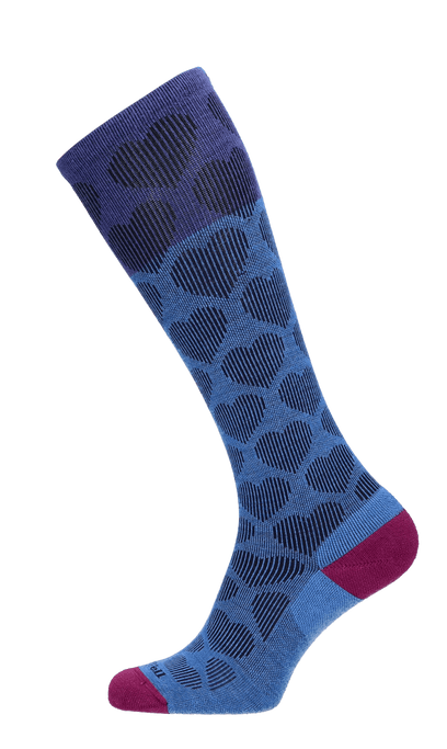 Heart Throb Damen Kompressionsstrümpfe 15-20 mmHg Ocean