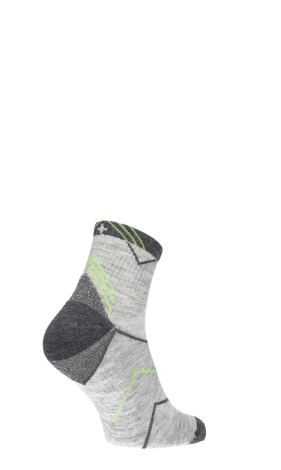Incline Quarter Herren Sportsocken 15-20 mmHg Grey