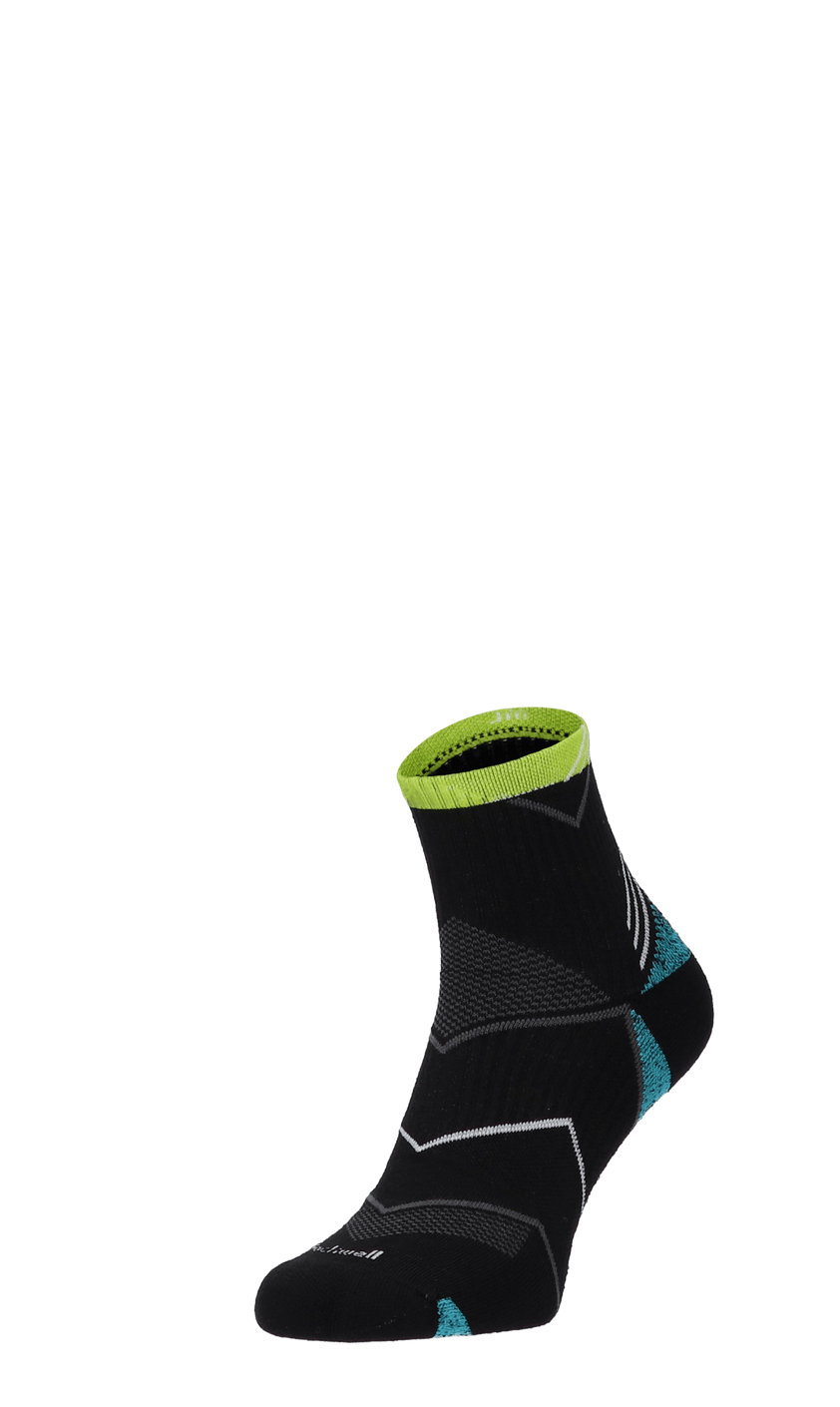 Incline Qarter Damen Sportsocken 15-20 mmHg Black
