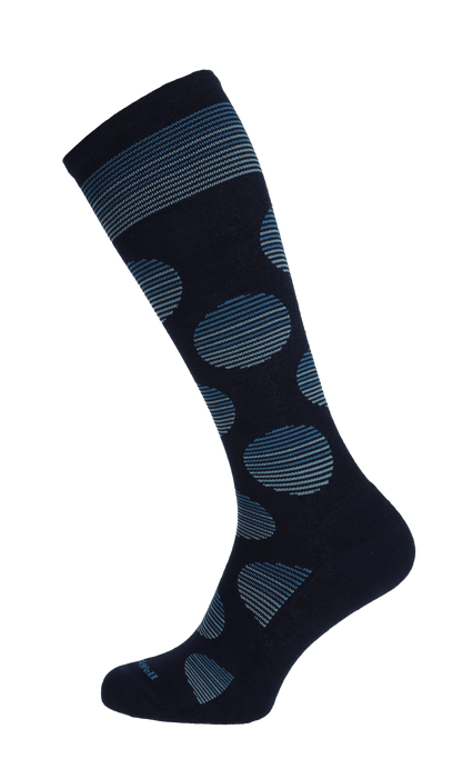 Featherweight Dot Damen Kompressionsstrümpfe 15-20 mmHg Navy