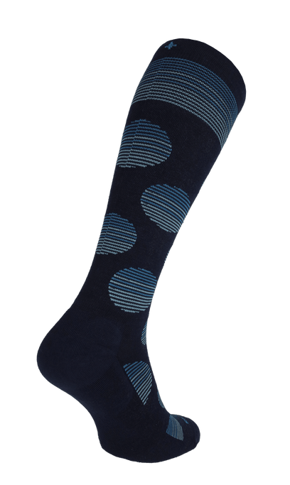 Featherweight Dot Damen Kompressionsstrümpfe 15-20 mmHg Navy