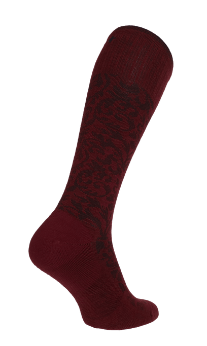 Damask Damen Kompressionsstrümpfe 15-20 mmHg Cranberry