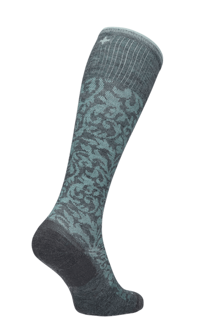 Damask Damen Kompressionsstrümpfe 15-20 mmHg Charcoal