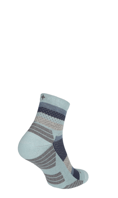 Journey Quarter Damen Wandersocken 15-20 mmHg Chambray