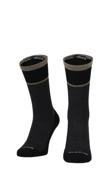 Plantar Cush Crew Herren Socken 20-30 mmHg Black