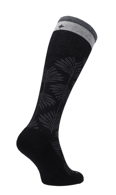 Full Floral Damen Kompressionsstrümpfe 15-20 mmHg Black