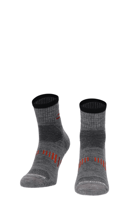 Ascend II Quarter Herren Wandersocken 15-20 mmHg Grey