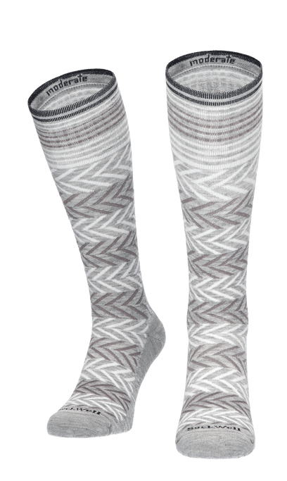 Chevron Damen Kompressionsstrümpfe 15-20 mmHg Grey
