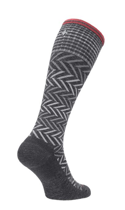 Chevron Damen Kompressionsstrümpfe 15-20 mmHg Charcoal