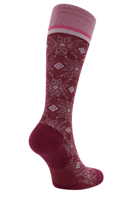 Winterland Damen Kompressionsstrümpfe 15-20 mmHg Cranberry Sparkle