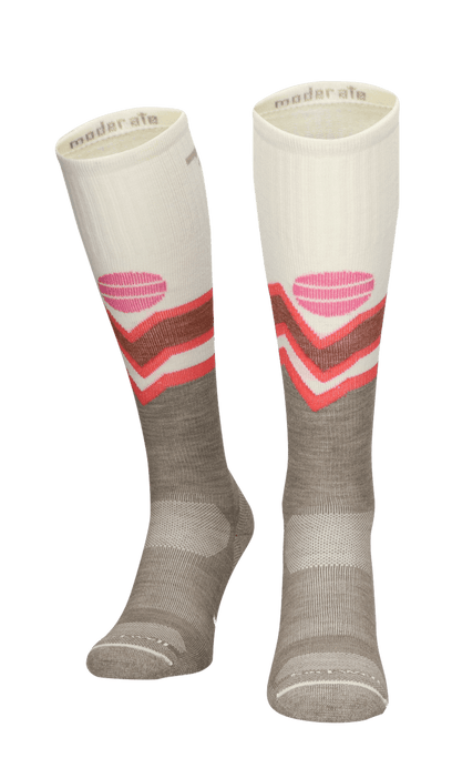 Mountain Beat Damen Wandersocken 15-20 mmHg Khaki