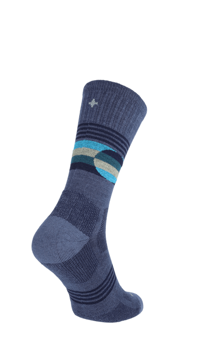 North Rim Crew Herren Wandersocken 15-20 mmHg Denim