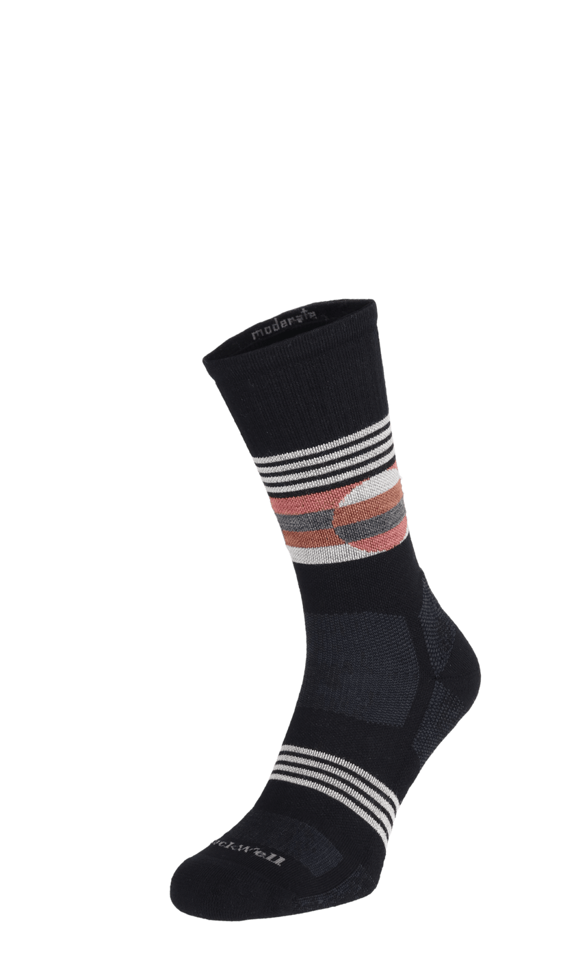 North Rim Crew Herren Wandersocken 15-20 mmHg Black