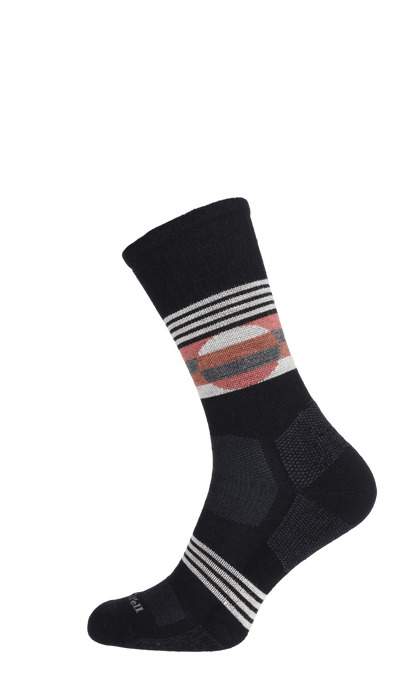 North Rim Crew Herren Wandersocken 15-20 mmHg Black