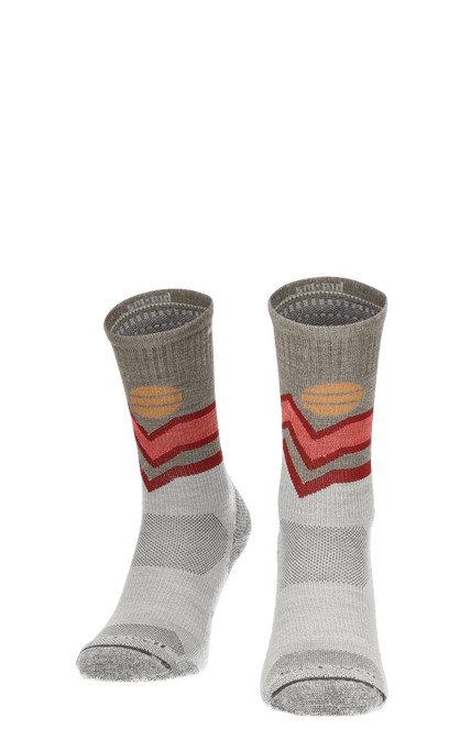 Mountain Beat Crew Damen Wandersocken 15-20 mmHg Natural
