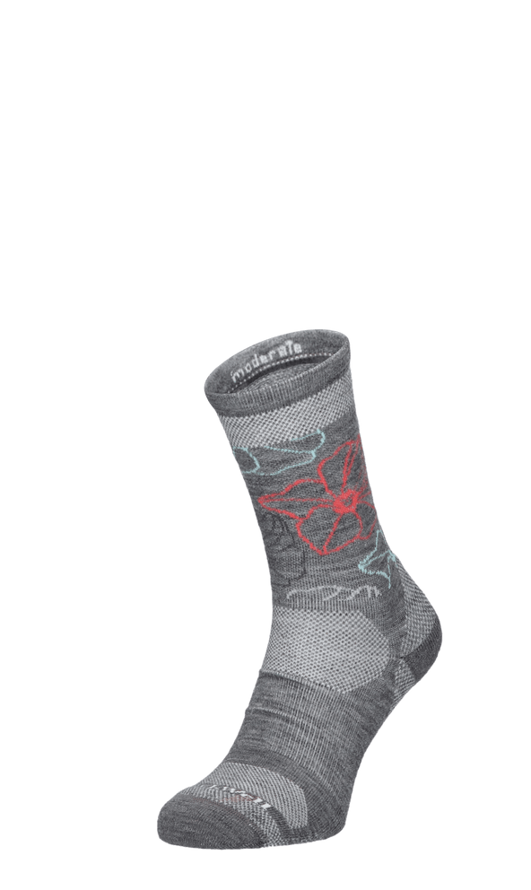 Petal Power Crew Damen Wandersocken 15-20 mmHg Grey Petal Power Damen Wandersocken Klasse 1 Grey