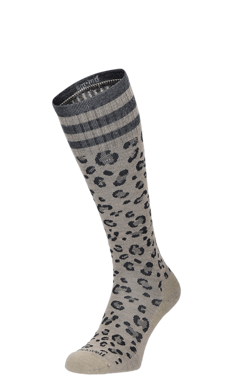 Leopard Damen Kompressionsstrümpfe 15-20 mmHg Putty