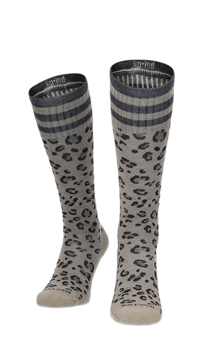 Leopard Damen Kompressionsstrümpfe 15-20 mmHg Putty