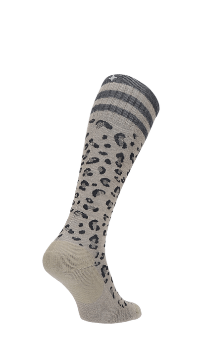 Leopard Damen Kompressionsstrümpfe 15-20 mmHg Putty