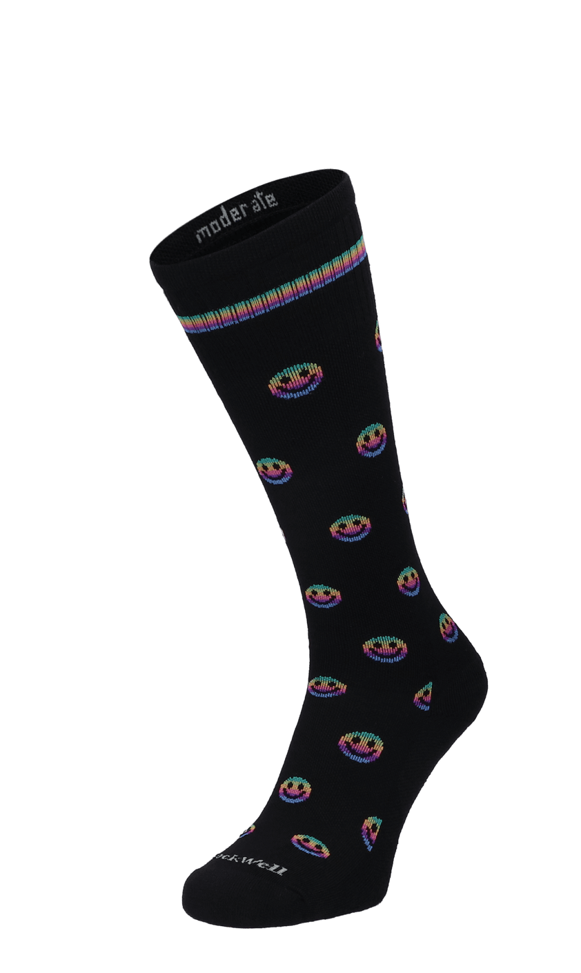 Smiley Damen Kompressionsstrümpfe 15-20 mmHg Black