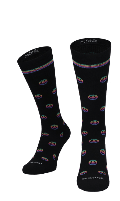 Smiley Damen Kompressionsstrümpfe 15-20 mmHg Black
