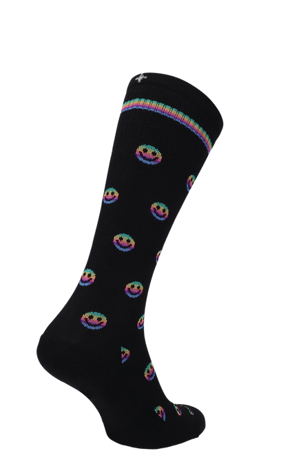 Smiley Damen Kompressionsstrümpfe 15-20 mmHg Black