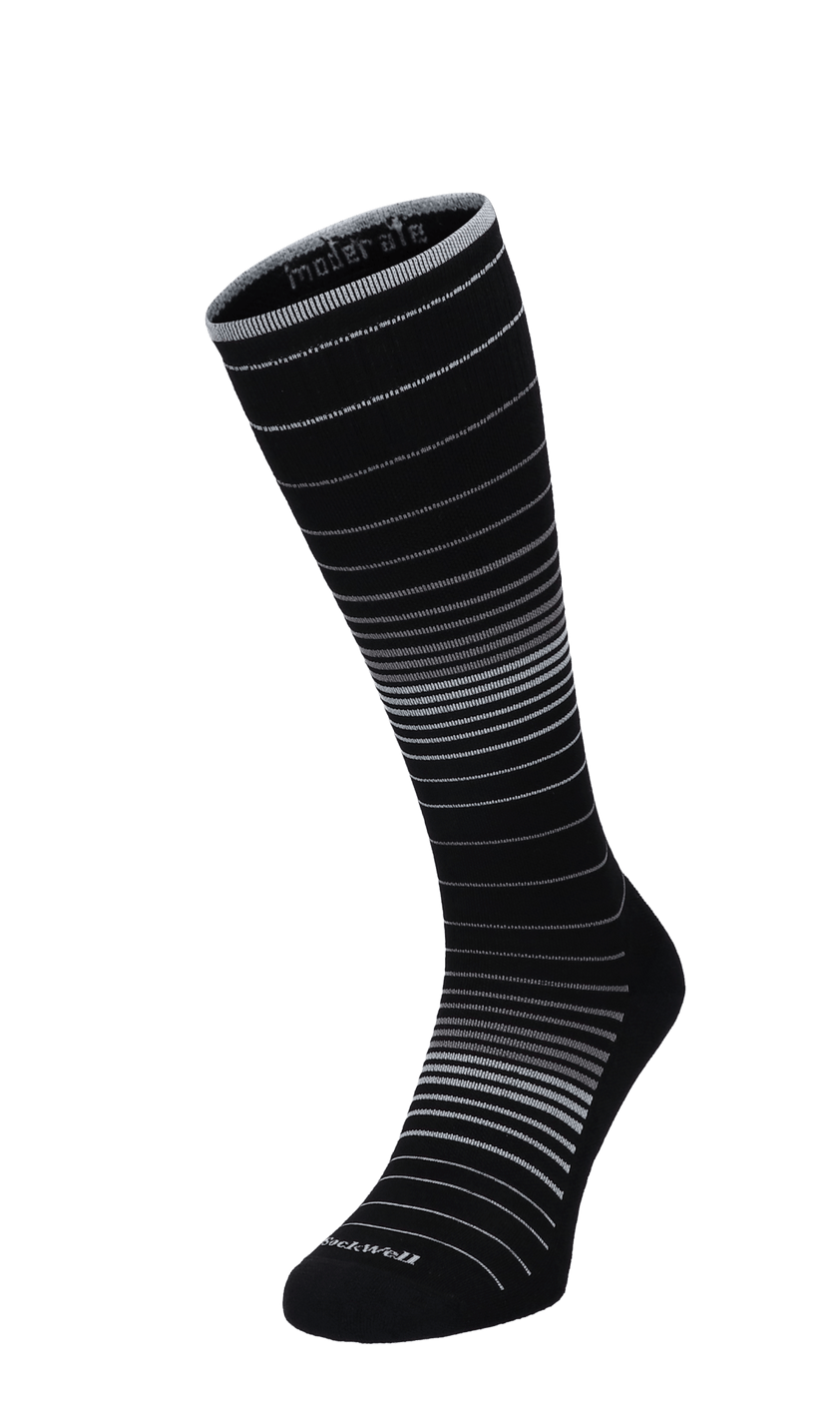 Full Stripe Damen Kompressionsstrümpfe 15-20 mmHg Black