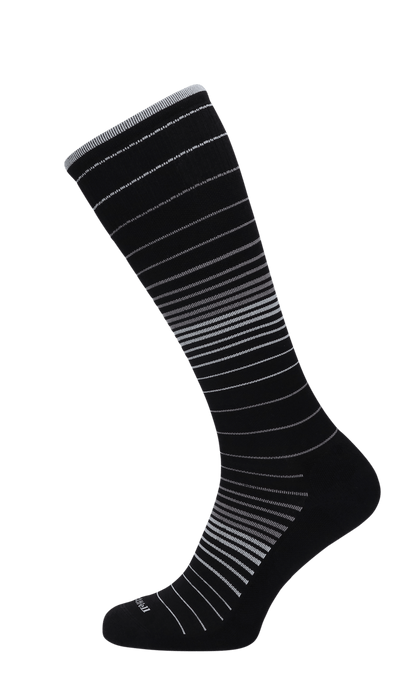 Full Stripe Damen Kompressionsstrümpfe 15-20 mmHg Black