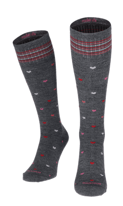 Full Heart Damen Kompressionsstrümpfe 15-20 mmHg Charcoal