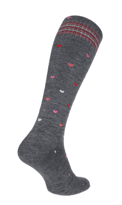 Full Heart Damen Kompressionsstrümpfe 15-20 mmHg Charcoal