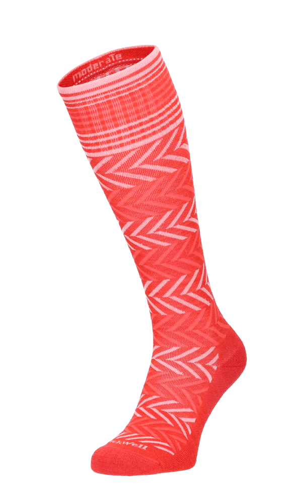 Chevron Damen Kompressionsstrümpfe 15-20 mmHg Poppy Chevron Damen Kompressionsstrümpfe Klasse 1 Poppy
