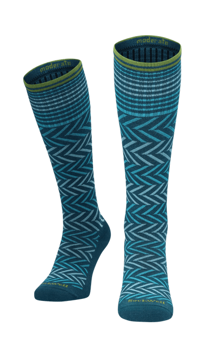 Chevron Damen Kompressionsstrümpfe Klasse 1 Teal