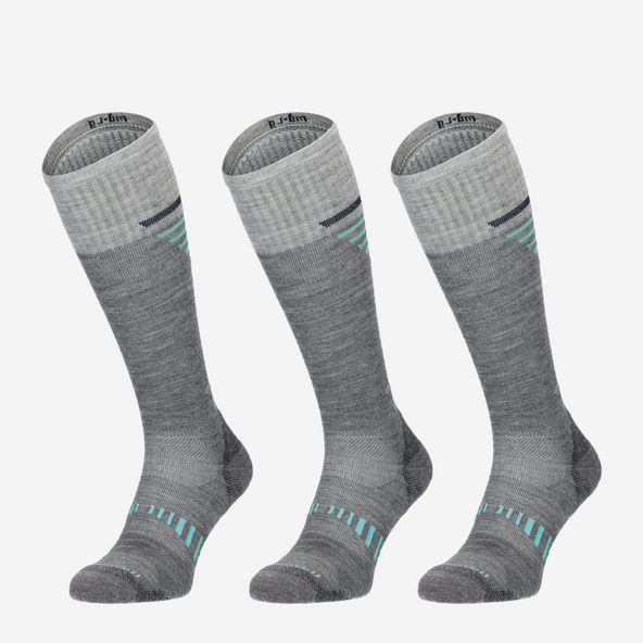 Ascend II Damen Wandersocken Grey 15-20 mmHg (3-pack) | Größe 39-43