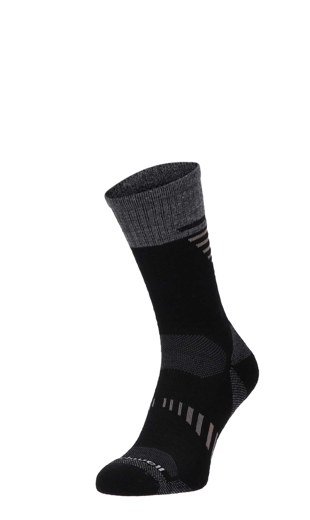Ascend Crew II Herren Wandersocken 15-20 mmHg Black