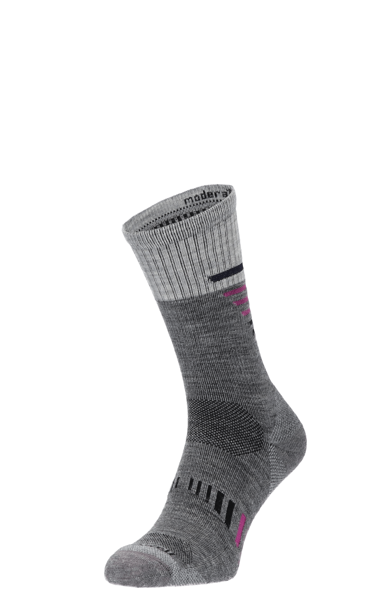 Ascend Crew II Damen Wandersocken 15-20 mmHg Grey
