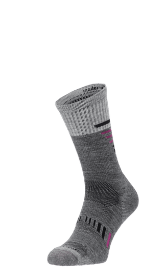 Ascend Crew II Damen Wandersocken 15-20 mmHg Grey