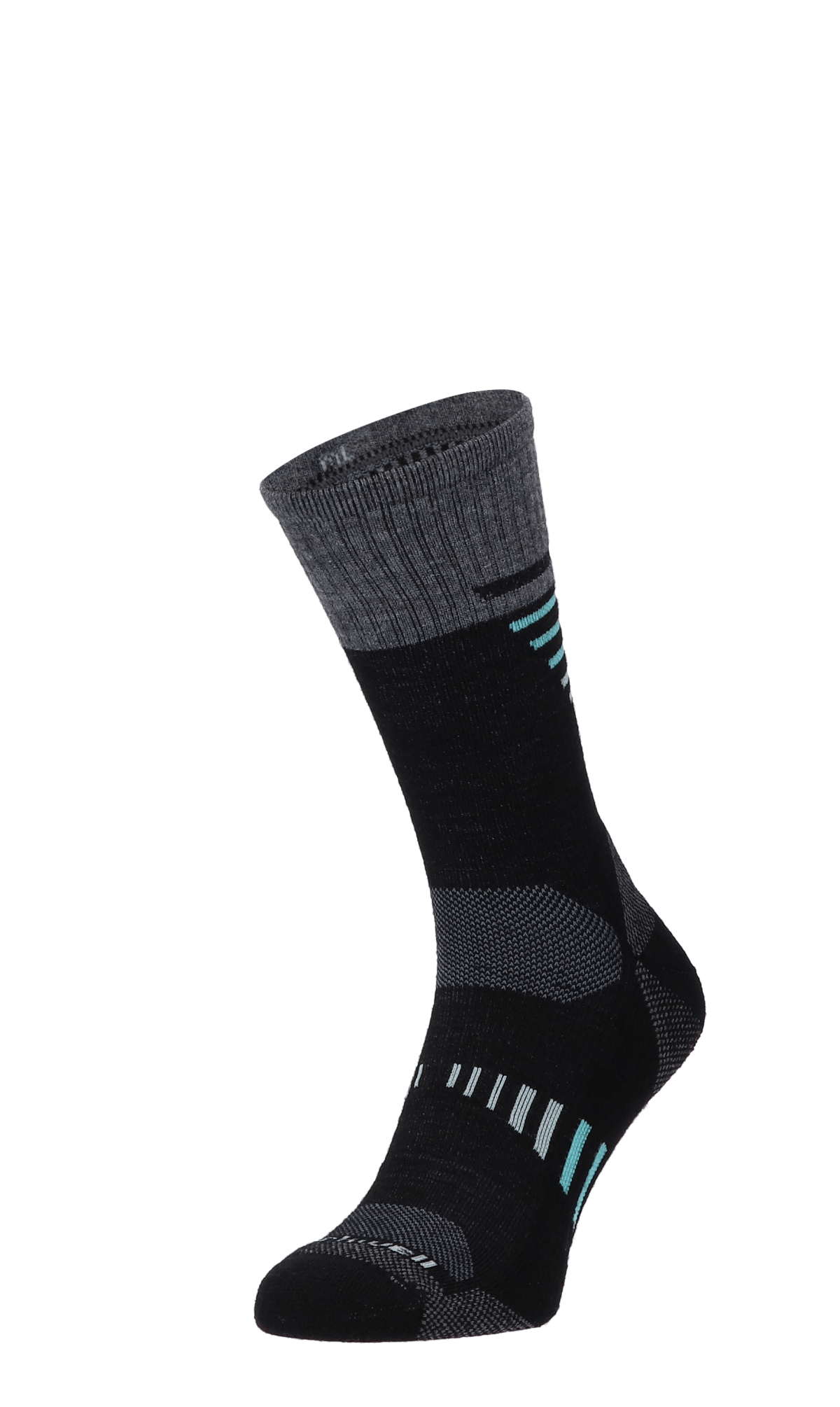 Ascend Crew II Damen Wandersocken 15-20 mmHg Black