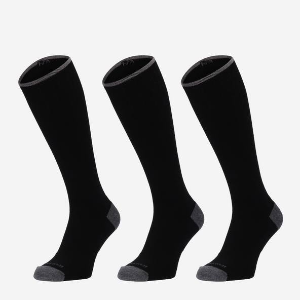 Elevation Herren Kompressionsstrümpfe Black 20-30 mmHg (3-pack) | Größe 39-43