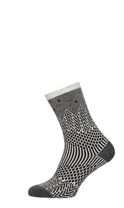 Mountain Jaquard Damensocken Black Shimmer