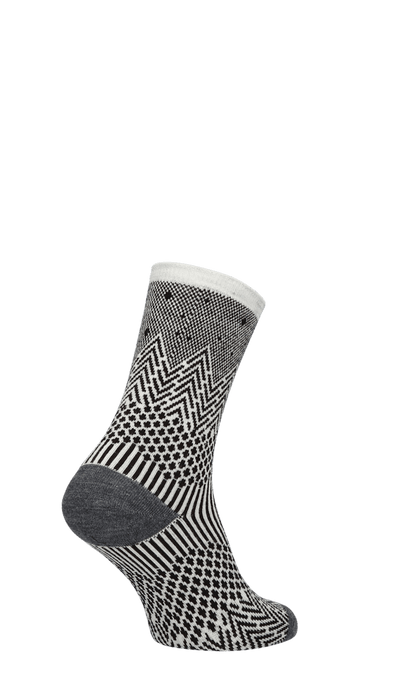 Mountain Jaquard Damensocken Black Shimmer