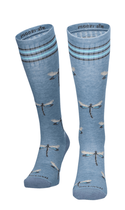 Dragonfly Damen Kompressionsstrümpfe 15-20 mmHg Bluestone Shimmer