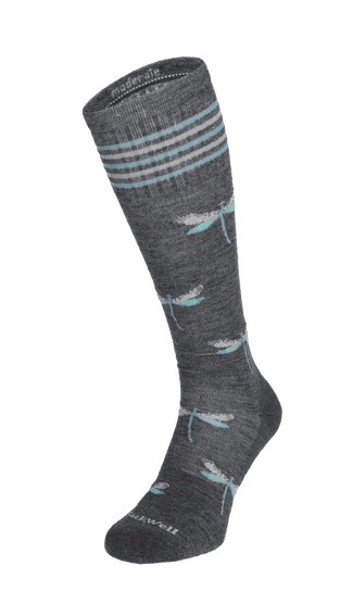 Dragonfly Damen Kompressionsstrümpfe 15-20 mmHg Charcoal Sparkle