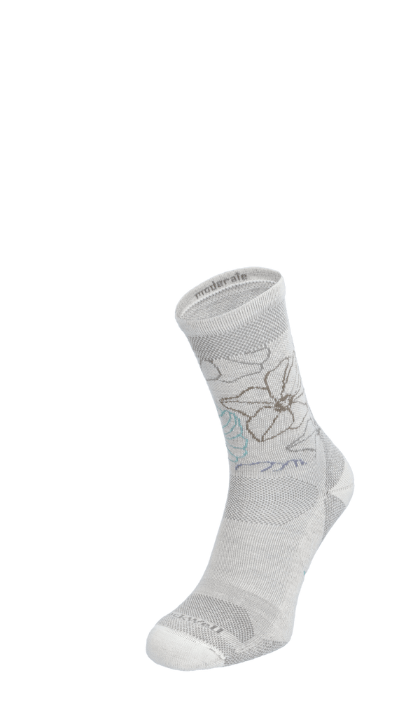 Petal Power Crew Damen Wandersocken 15-20 mmHg Natural