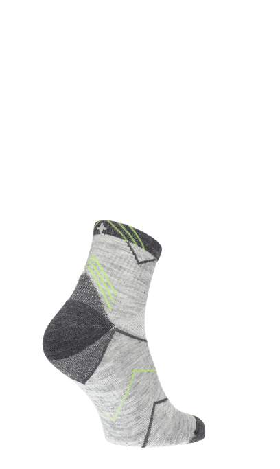 Incline Quarter Herren Sportsocken 15-20 mmHg Grey