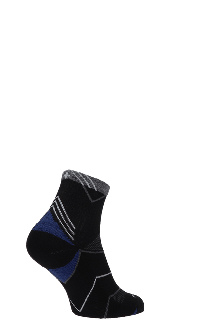 Incline Quarter Herren Sportsocken 15-20 mmHg Black