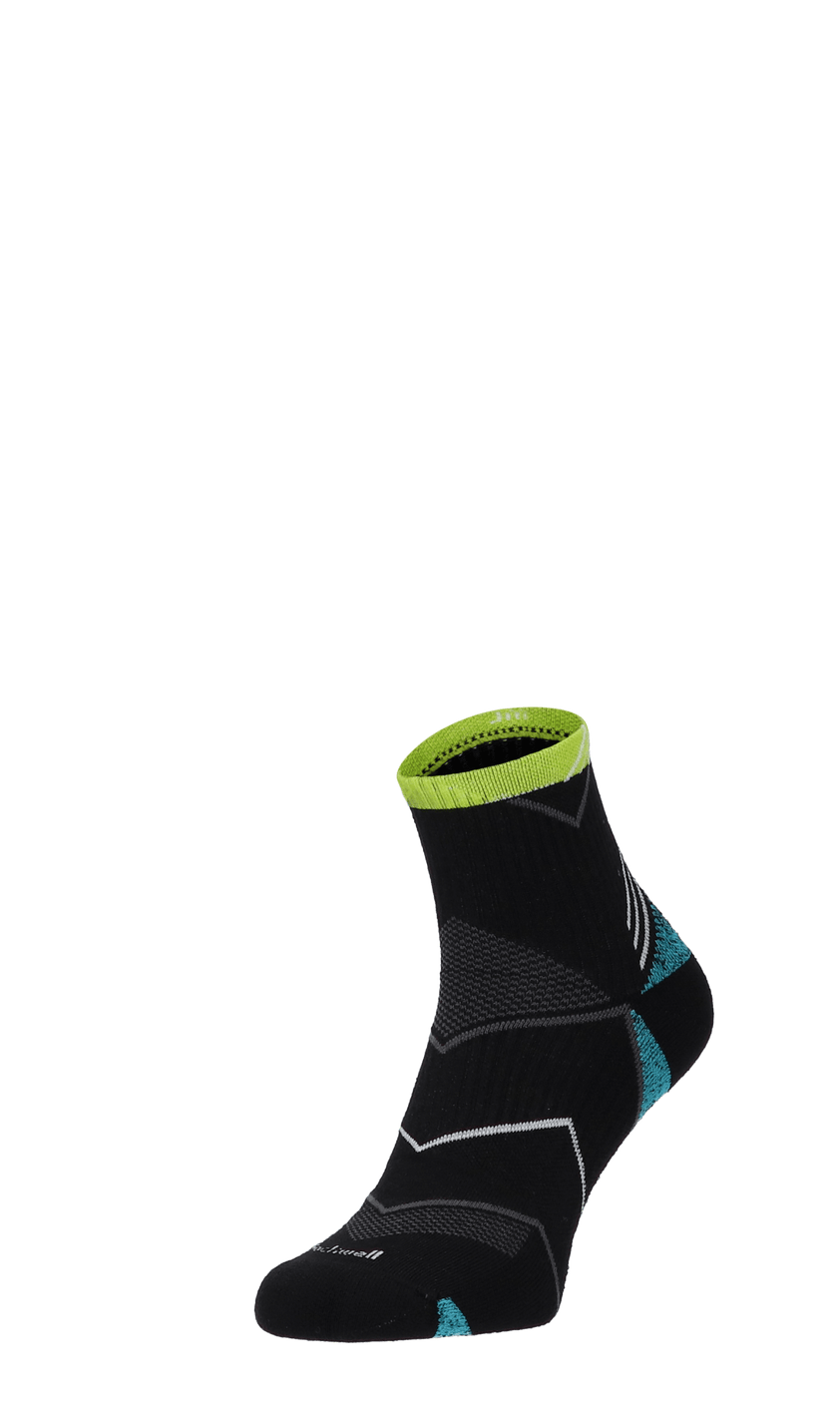 Incline Qarter Damen Sportsocken 15-20 mmHg Black