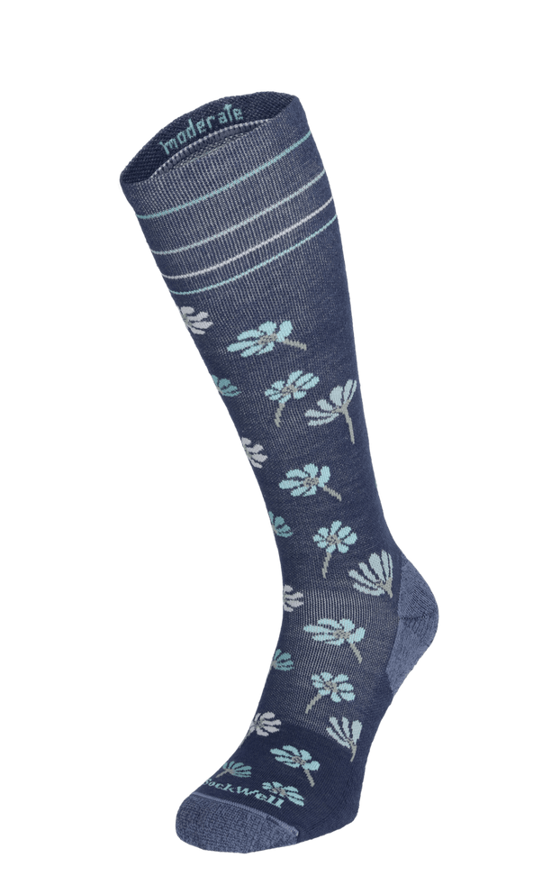 Field Flower Damen Kompressionsstrümpfe 15-20 mmHg Denim